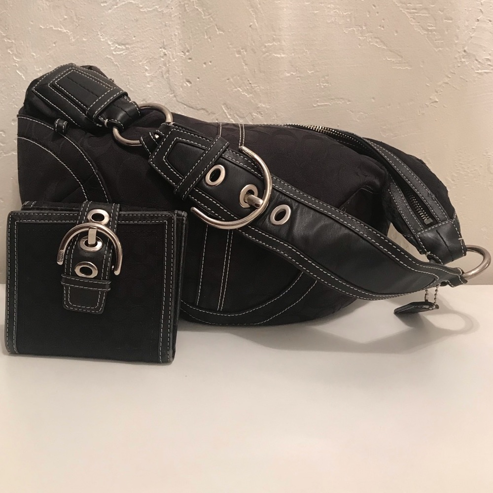 Black Coach purse and wallet
